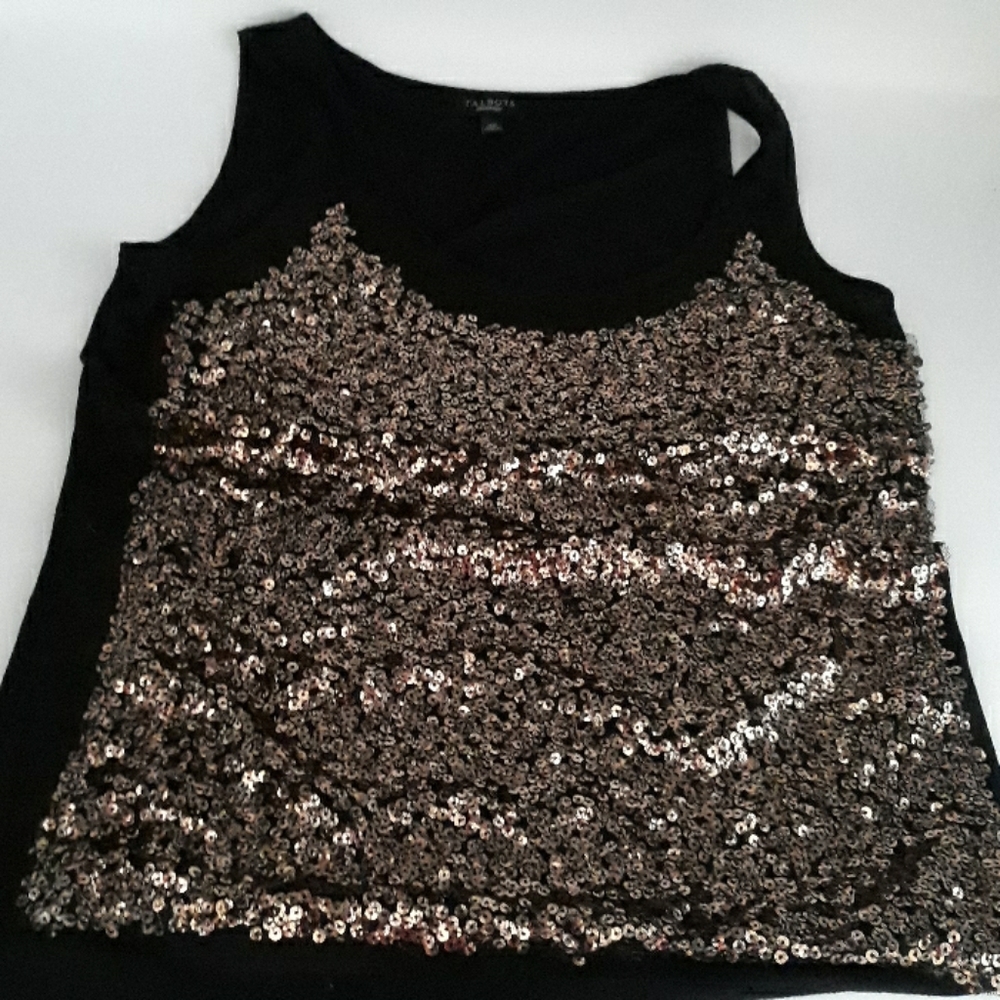 TALBOTS GOLD AND BLACK SEQUIN